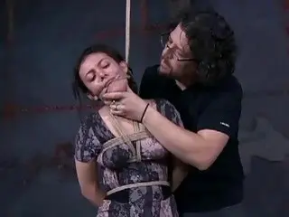 Bondage slave has creepy sex time with dungeon master BDSM